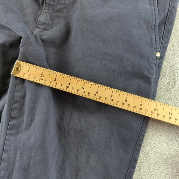 Boss Hugo Boss Pants Mens 34x32 Blue Chino Straight Work Business Preppy Cuffed - Picture 11 of 13